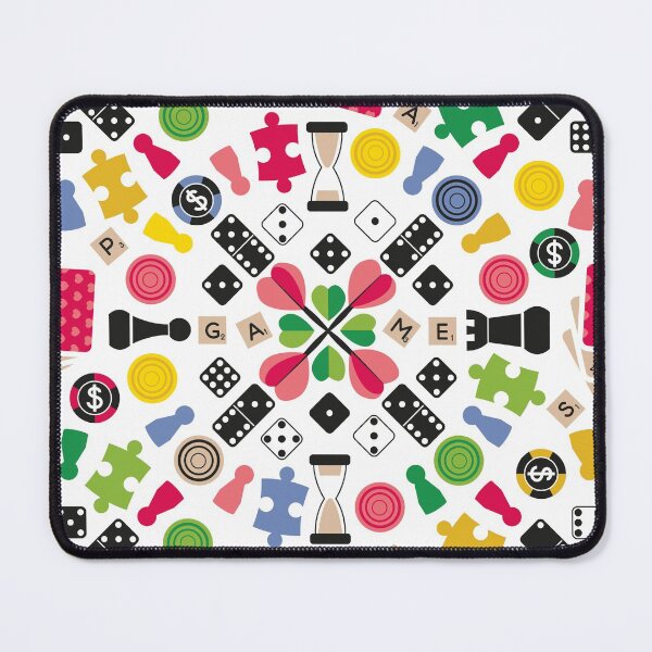 Item preview, Wanna play? // white background green yellow pink blue brown black and white game pieces designed and sold by SelmaCardoso.