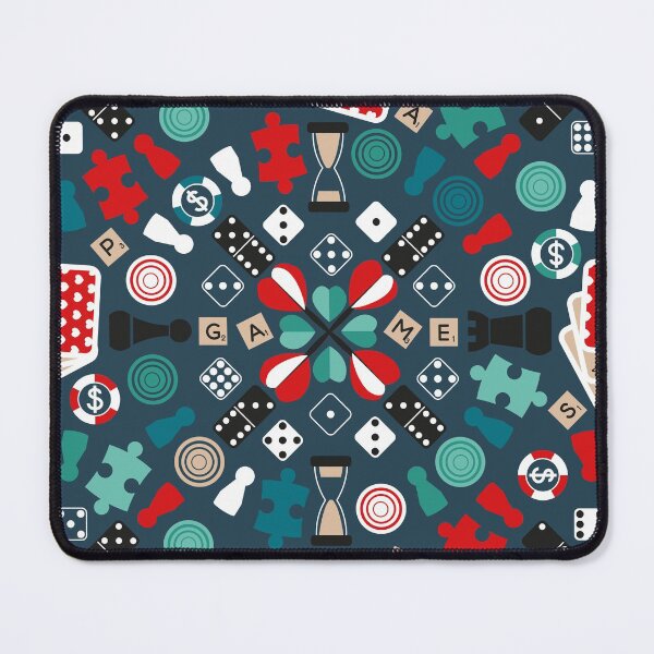 Item preview, Wanna play? // blue background teal red mint brown black and white game pieces designed and sold by SelmaCardoso.