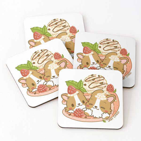Item preview, Lazy Corgi - Pancake with Icecream (White) designed and sold by LazyCorgiHK.