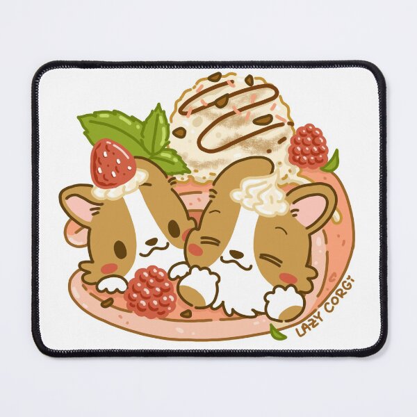 Item preview, Lazy Corgi - Pancake with Icecream (White) designed and sold by LazyCorgiHK.
