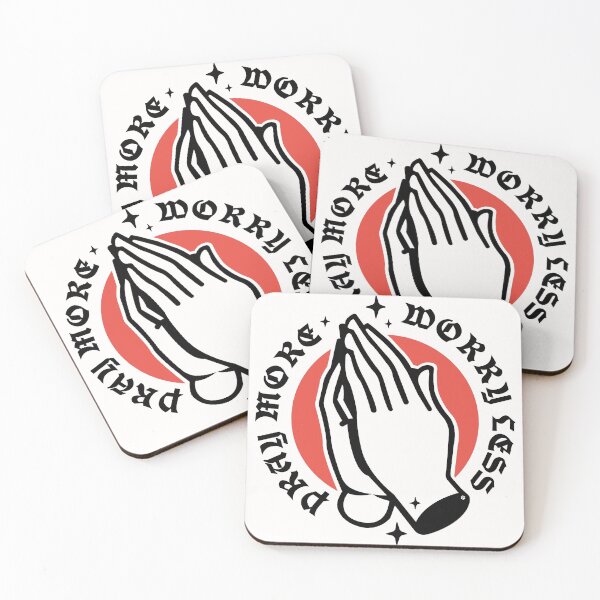 Item preview, Pray more worry less / Bible Qwote / Colorful designed and sold by Yuzik.