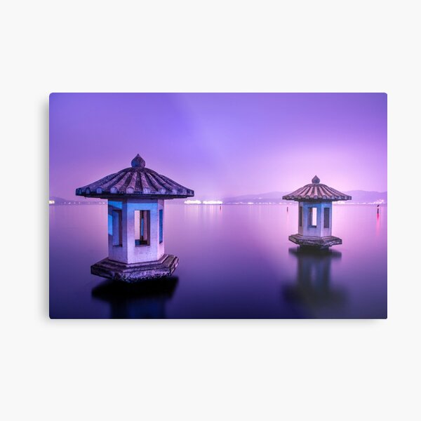 Aperçu de l'œuvre Lanternes chinoises du lac de l'Ouest la nuit à Hangzhou créée et vendue par WorldScenery.