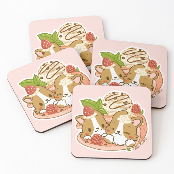 Item preview, Lazy Corgi - Pancake with Icecream (Pink) designed and sold by LazyCorgiHK.