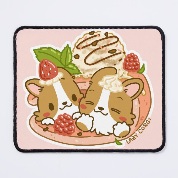 Item preview, Lazy Corgi - Pancake with Icecream (Pink) designed and sold by LazyCorgiHK.