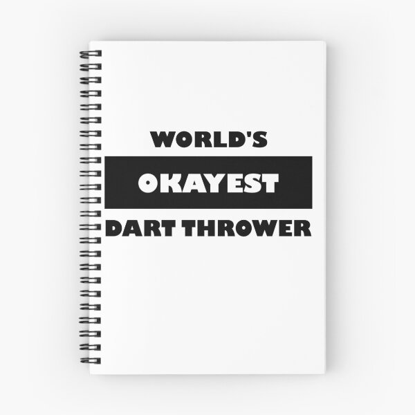 Item preview, Funny Darts: World's okayest dart thrower black and white minimalist block typography designed and sold by Deegital18.