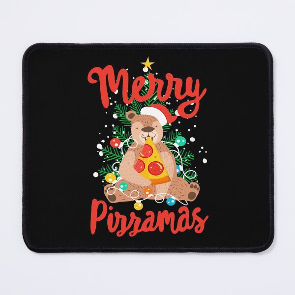 Item preview, Merry Pizzamas Merry Crustmas Bear with pizza designed and sold by KlaraMacinka.