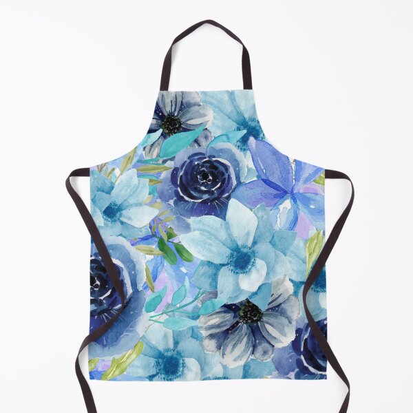 Item preview, Blue Watercolor All Over Floral Pattern designed and sold by Designs By YL.