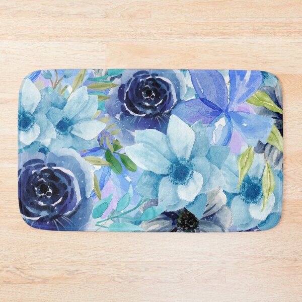 Item preview, Blue Watercolor All Over Floral Pattern  designed and sold by Designs By YL.
