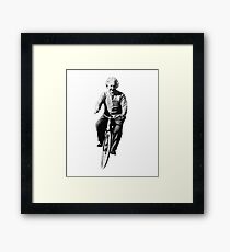 Albert Einstein on a Bike Framed Print