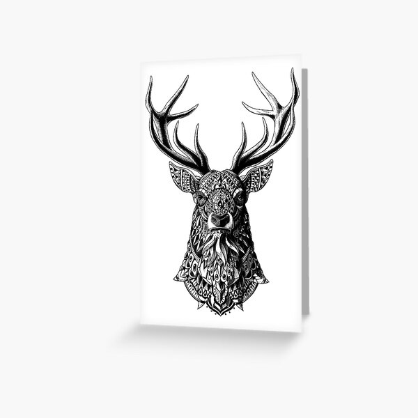 Ornate Buck Greeting Card