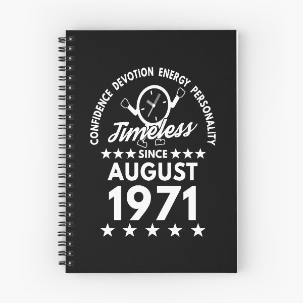 Item preview, August Birthday Timeless Person -1971 - White Text designed and sold by MoonsmileProd.