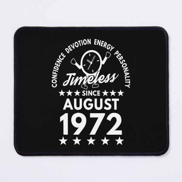Item preview, August Birthday Timeless Person -1972 - White Text designed and sold by MoonsmileProd.