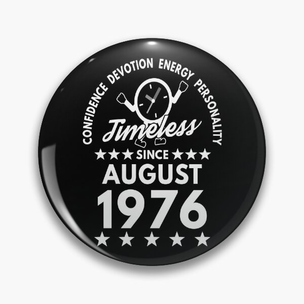 Item preview, August Birthday Timeless Person -1976 - White Text designed and sold by MoonsmileProd.