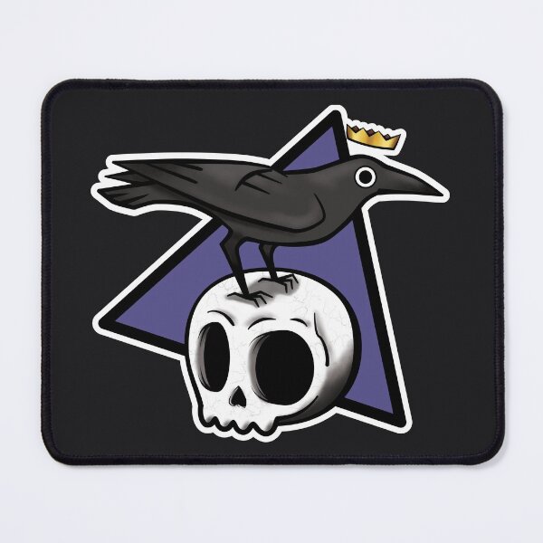 Item preview, Memento Mori - Black Crowned Raven on the Skull - Crow witn Crown on the Skull designed and sold by ShyOwlet.