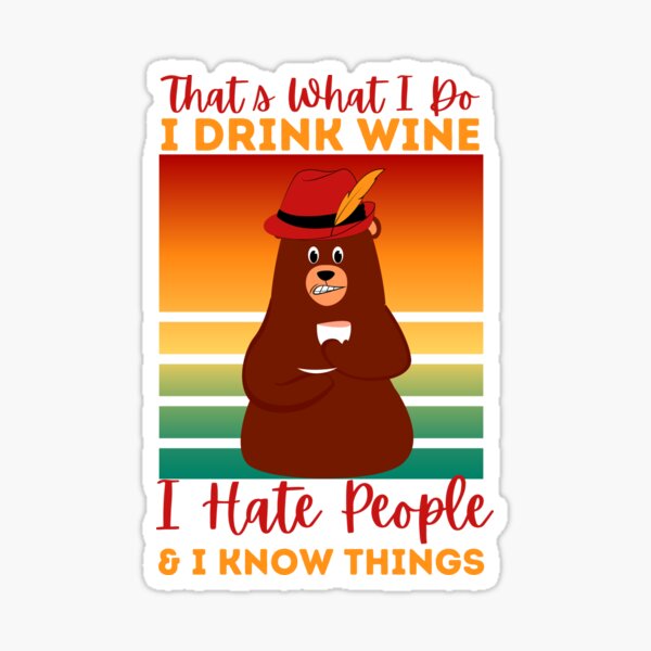 Drunks Bear Sticker for Sale by winhag