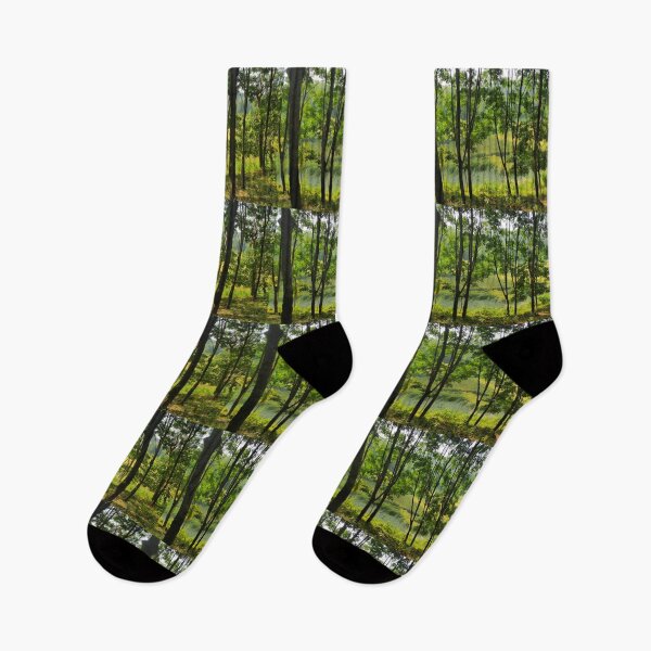 Item preview, Green Nature Forest Shot in Golden Hour designed and sold by Digital Lama Creations.