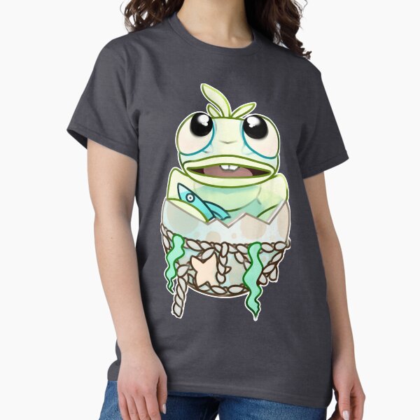 Vista previa del artículo con la obra «Baby Murloc Satch-Shells», diseñado y vendido por DolanDesigns.