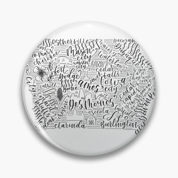 Item preview, Iowa calligraphy  designed and sold by Adahcreates.