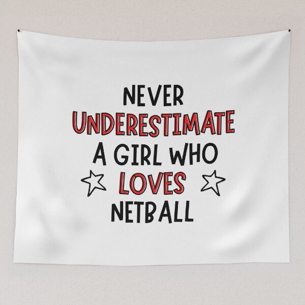 Item preview, Never underestimate a girl who loves netball  designed and sold by TheGreenGoat.