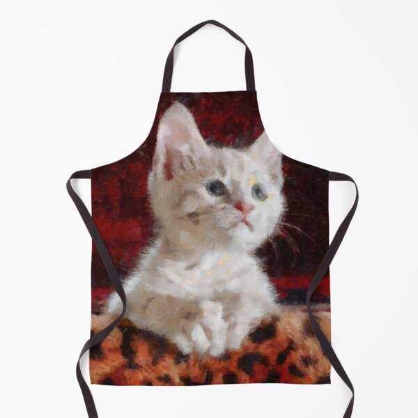 Item preview, White Kitten Digital Painted Portrait designed and sold by NeavesPhoto.