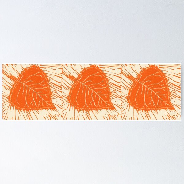 Aperçu de l'œuvre Leaf Lino Cut Trio créée et vendue par Catherine Stephenson.