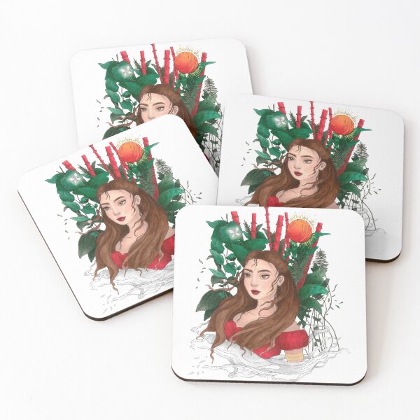 Item preview, Red moon and jungle designed and sold by Demeli Art.