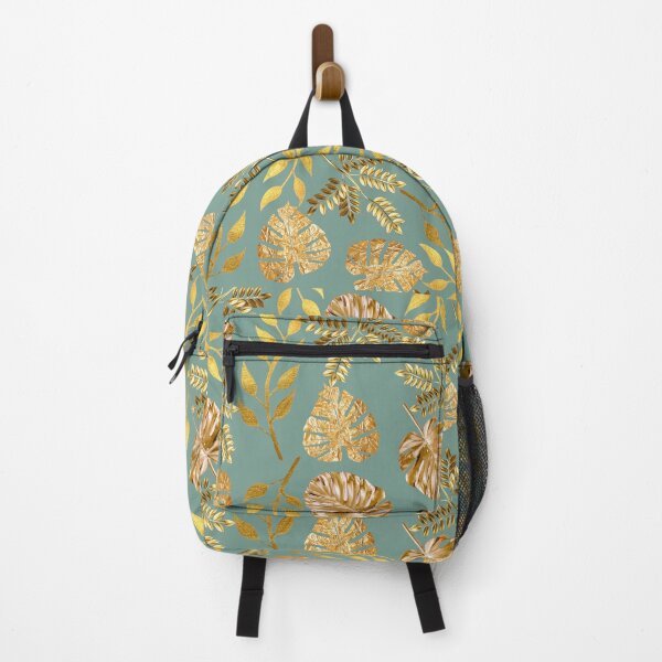 Item preview, Golden Leaves pattern - Green background designed and sold by Sarashelle.
