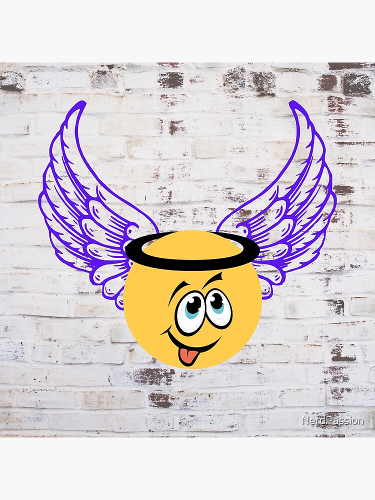 "Emoji wing art " Sticker for Sale by NerdPassion Redbubble