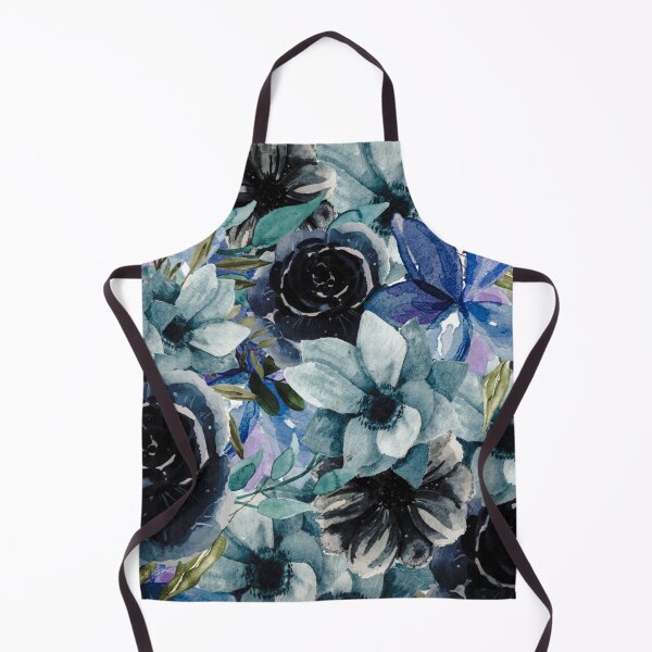 Item preview, Dark Blue Watercolor All Over Floral Pattern designed and sold by Designs By YL.