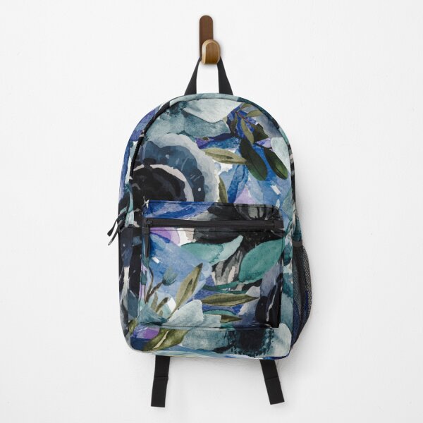 Item preview, Dark Blue Watercolor All Over Floral Pattern designed and sold by Designs By YL.