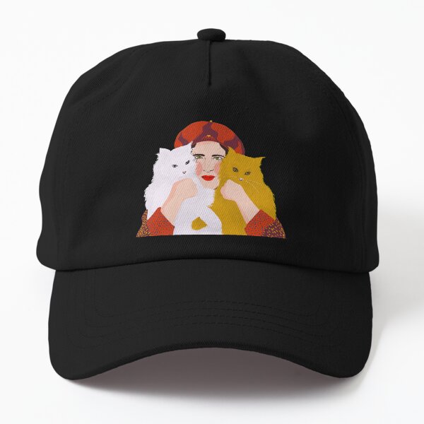 Two Cats and a Hatted Lady Dad Hat