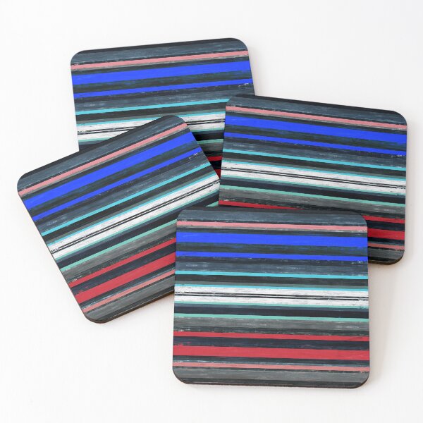 Item preview, Julia Di Sano - COLOR IN MOTION 1 BOLD STRIPES BLUE RED COLORFUL LINES ABSTRACT designed and sold by EbiEmporium.