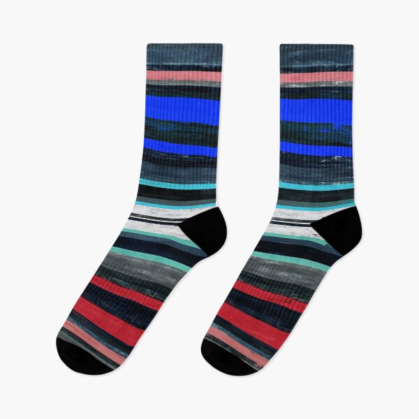 Item preview, Julia Di Sano - COLOR IN MOTION 1 BOLD STRIPES BLUE RED COLORFUL LINES ABSTRACT designed and sold by EbiEmporium.