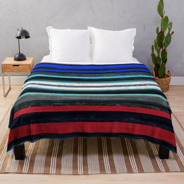 Item preview, Julia Di Sano - COLOR IN MOTION 1 BOLD STRIPES BLUE RED COLORFUL LINES ABSTRACT designed and sold by EbiEmporium.