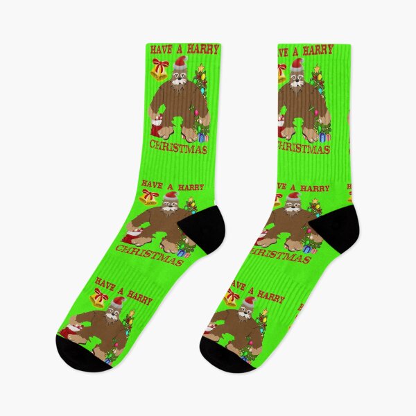 Item preview, Have a Harry Christmas Skunk Ape Bigfoot Yeti Sasquatch Santa designed and sold by KeysTreasures.