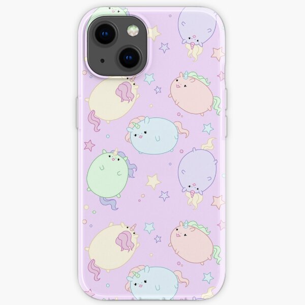 Chubby Pastel Unicorns (In Space) iPhone Soft Case