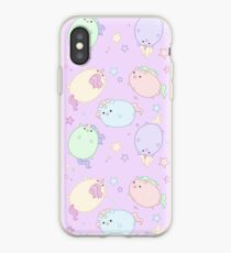 Chubby Pastell Einhörner (im Raum) iPhone-Hülle & Cover