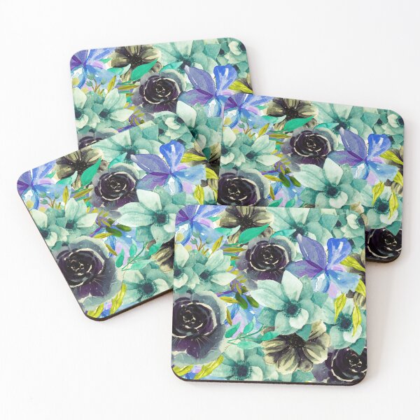 Item preview, Green Watercolor All Over Floral Pattern  designed and sold by Designs By YL.