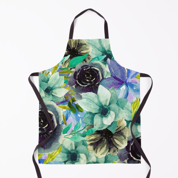 Item preview, Green Watercolor All Over Floral Pattern designed and sold by Designs By YL.