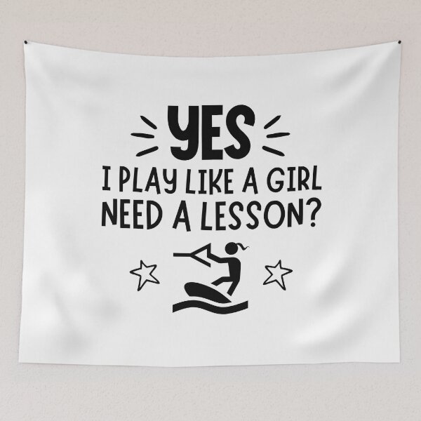 Item preview, Wakeboarding: Yes I play like a girl, Need a lesson? designed and sold by TheGreenGoat.