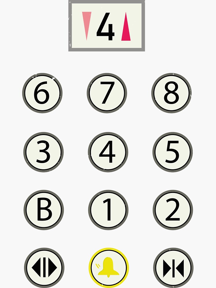 "Elevator Button Panel for elevator mechanics" Sticker for Sale by