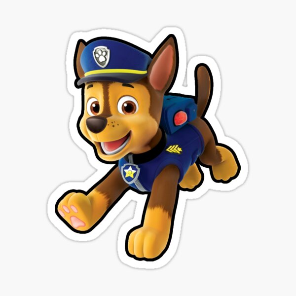 Stickers Chase Pat Patrouille chien policier dessin animé — L'Atelier à  Stickers