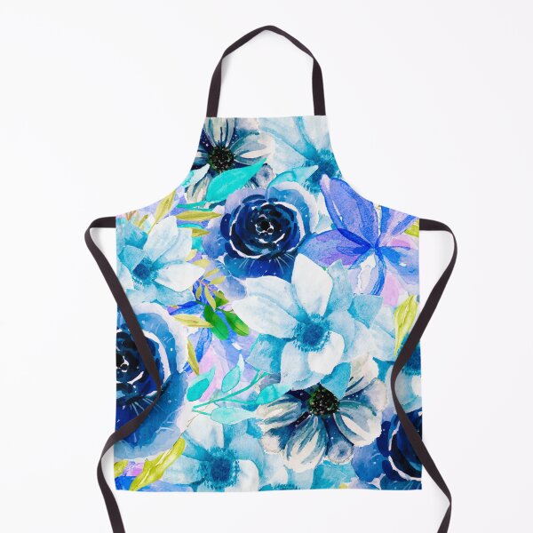 Item preview, Light Blue Watercolor All Over Floral Pattern  designed and sold by Designs By YL.