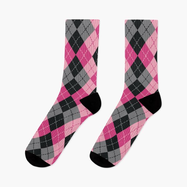 Item preview, Pink and Black Dashed Argyle designed and sold by Lisann.