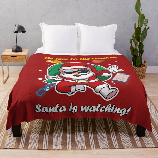 Item preview, Be Nice to the teacher. Santa is watching! version2 A fun Christmas gift idea for students and teachers designed and sold by EvaWolf.