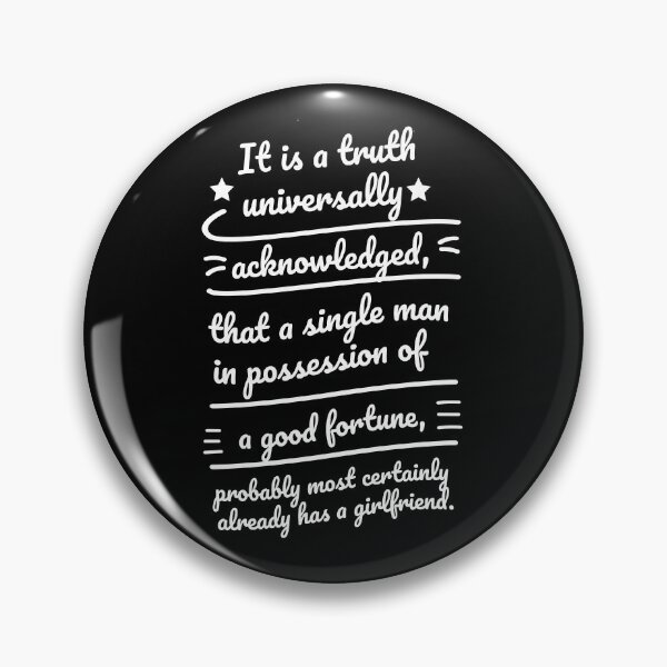 Item preview, Pride and Prejudice First Line Modified designed and sold by Faraprint3.