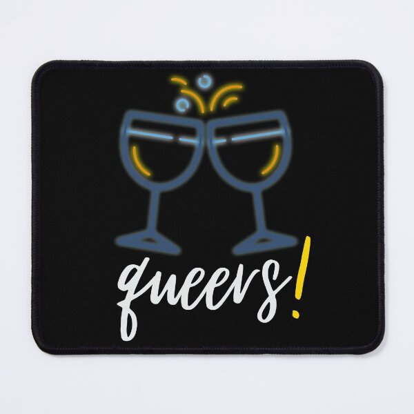 Item preview, Queers Aro Ace Wine Glasses. Aroace Pride designed and sold by Subtle Pride Shop.