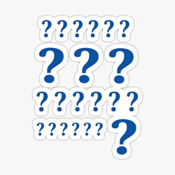 Question Mark - 50 Stickers Pack 2.25 x 1.25 inches - Punctuation