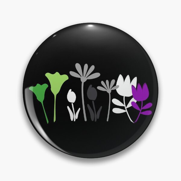 Item preview, Standing Flower Patch Aro Ace. Aroace Pride designed and sold by Subtle Pride Shop.