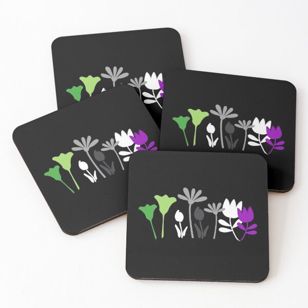 Item preview, Standing Flower Patch Aro Ace. Aroace Pride designed and sold by Subtle Pride Shop.